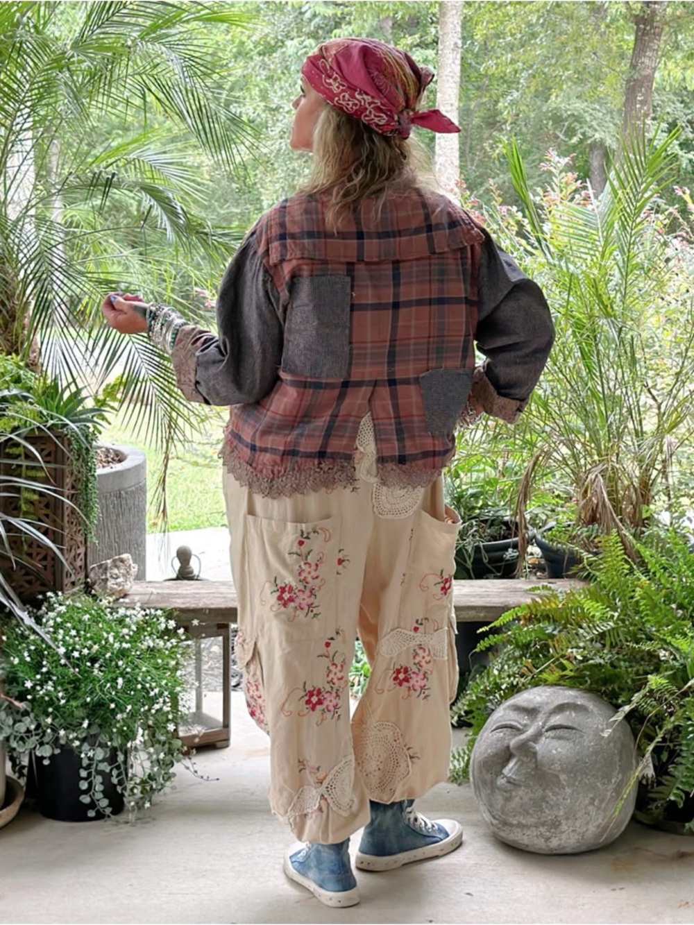 ❣️1 LEFT❣️NEW Jaded Gypsy Trellis Views Overalls - Picture 3 of 7